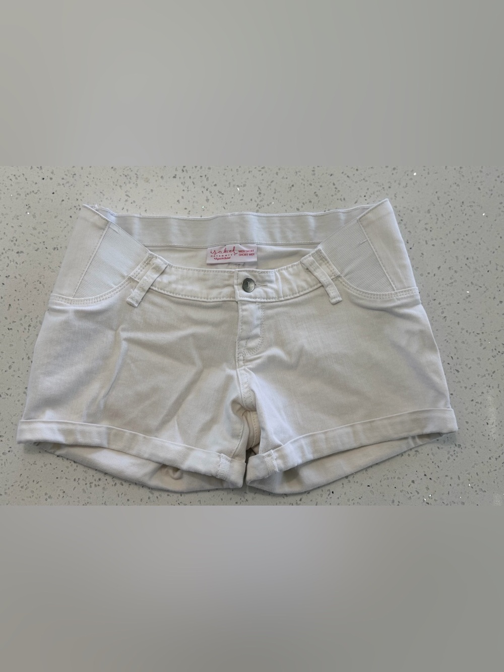 Isabel Maternity by Ingrid & Isabel White Denim Maternity Shorts